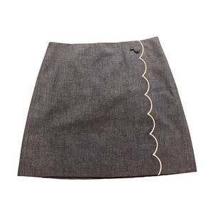 J Crew scalloped chambray skirt sz 6